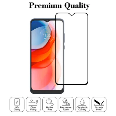 Full Coverage Black Trim Tempered Glass for Motorola Moto G Play (2021) - Image 1 of 3
