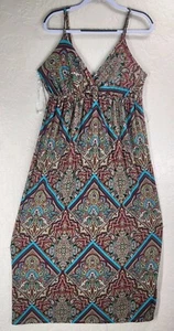 Rhapsody Maxi Dress Geometric Print Size 1X Sleeveless - Picture 1 of 6