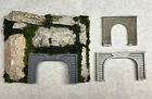 N Scale Model Railroad / Diorama Molded Plaster Rock And Tunnel Porthole Lot