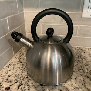 Ikea VATTENTÄT Tea Kettle Pot Stainless Steel Black 2L - Picture 1 of 6