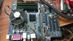 Motherboard Abit IL9 Pro ,socket 775 +Intel E6320+4gb ddr2 + I/O shield - Picture 1 of 5
