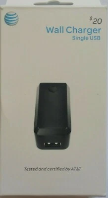 AT&T 2.4A Single USB Universal Wall Charger - Black - Image 1 of 3