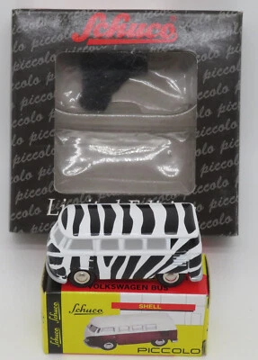 rare LIMITED EDITION SHELL METAL SCHUCO PICCOLO 1/90 VW BUS SAFARI #01314 IN BOX - Photo 1/4