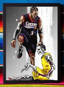 Framed PHILADELPHIA 76ERS NBA Basketball Poster ALLEN IVERSON - 84cm x 59.5cm - Picture 1 of 4