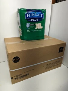 FitRight Ultra Plus Adult Diaper Incontinence Briefs w Tabs 57-66 Heavy 80 Count - Picture 1 of 7