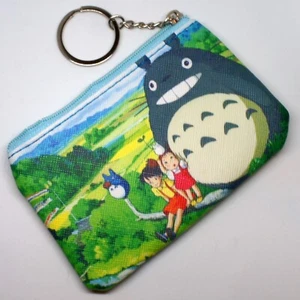Cut Totoro Nylon Zip Coin Purse with Key Ring New - Picture 1 of 2