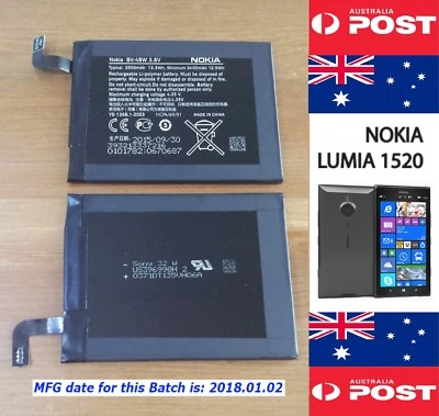 Batería Original NOKIA LUMIA 1520 BV-4BW 3500mAh Buena Calidad - ¡Vendedor Local! Foto 1 de 4
