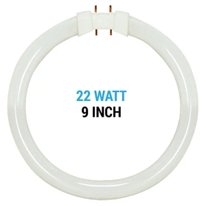 Satco FC22T5/841 Fluorescent 9 Inch Circline 22W T5 4-Pin 2GX13 4100K Cool White - Picture 1 of 4