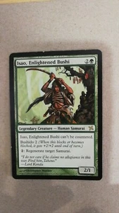 Isao, Enlightened Bushi Betrayers of Kamigawa LP Green Rare MTG - Picture 1 of 2