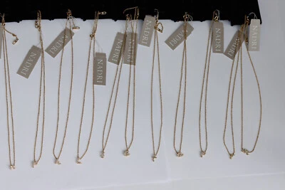 NADRI CZ Initial  Pendant gold Tone Necklace 16" - Image 1 of 2