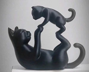 figura gato y gatito - Imagen 1 de 2