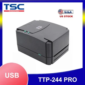 TSC TTP-244 Pro 203DPI USB Desktop Thermal Transfer Label Barcode Printer US - Picture 1 of 10