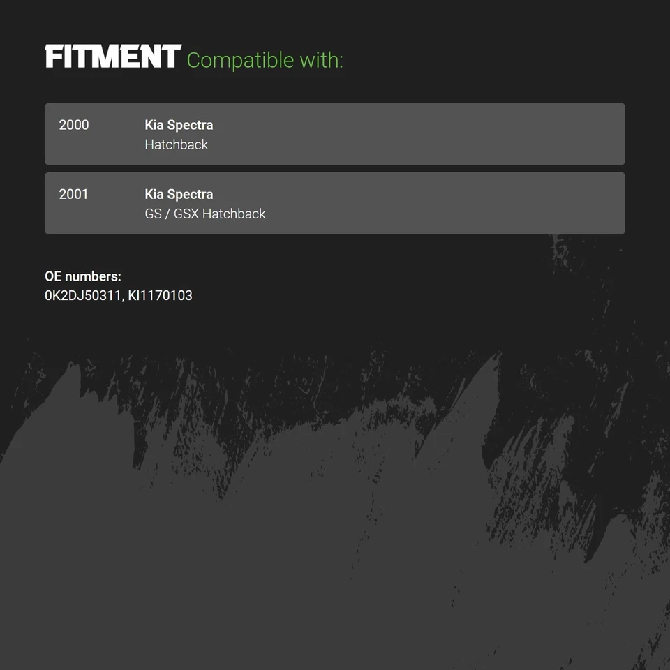 Bumper Absorber For Kia Spectra 2000-2001 Rear 0K2DJ50311 Foto 1 de 1