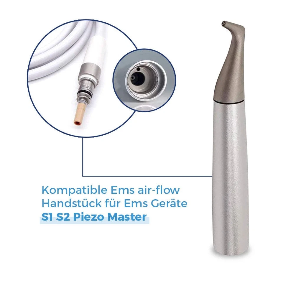 Q-DENTAL EMS AirFlow Pulverstrahl Handstück wie EL-308 Kompatible für S1 S2 Master Piezon
