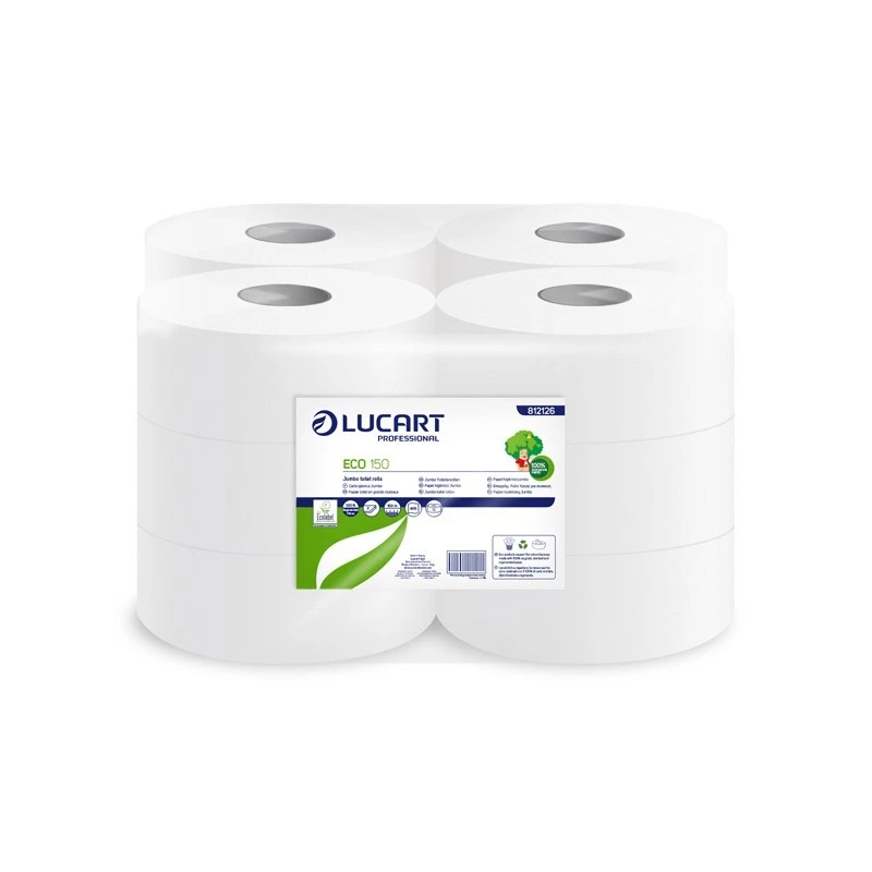 Carta igienica Eco Mini Jumbo - 2 veli - 15 gr - diametro 18 cm - 9,1 cm x 150 m - Immagine 1 di 1