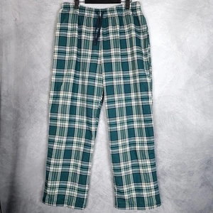 LL Bean Pyjamahose Damen Large grün kariert Fleece gefüttert Flanell Schlaf Lounge - Bild 1 von 15