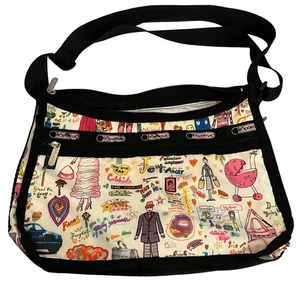 LeSportSac Sara Schwartz White Everyday Bag Crossbody - Picture 1 of 11