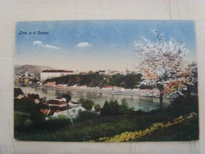 Linz a. d. Donau – kolorierte AK, Teilansicht, gelaufen, ca. 1920er - Picture 1 of 2
