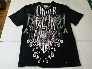 Akademiks AKDMKS Order of Fallen Angels V Neck T Shirt 4XL Sequins Rhinestones - Picture 1 of 5