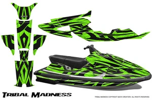 YAMAHA WAVE RAIDER JET SKI GRAPHICS KIT 94-96 CREATORX TRIBAL MADNESS GREEN - Picture 1 of 1