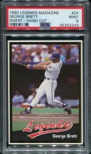 PSA 9 MINT 1990 LEGENDS MAGAZINE GEORGE BRETT #24 ROYALS 53243 B166