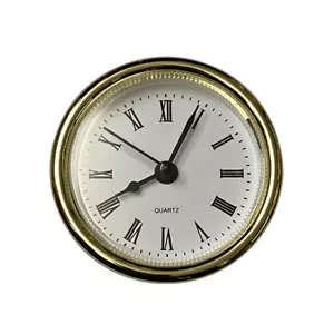 New 72mm Quartz Replacement Gold Bezel Clock Inserts Roman Numerals 56-58mm Hole - Picture 1 of 2