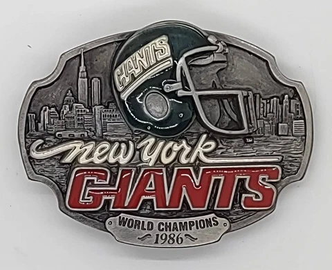 Vintage New York Giants Championship Belt Buckle Cover