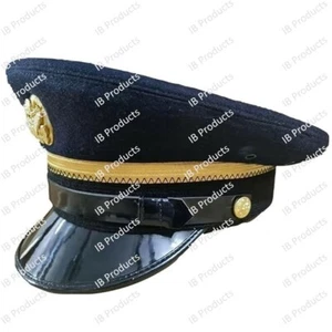 U.S. Army Fur Felt Enlisted Dress Blue Service Cap, Black - Picture 1 of 4