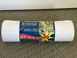 Duck Brand Smooth Top Easy Liner 12" x 20 ' White New - Picture 1 of 6