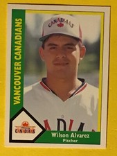 1990 CMC Minor League Card #1 Wilson Alvarez, Vancouver Canadians MINT💎