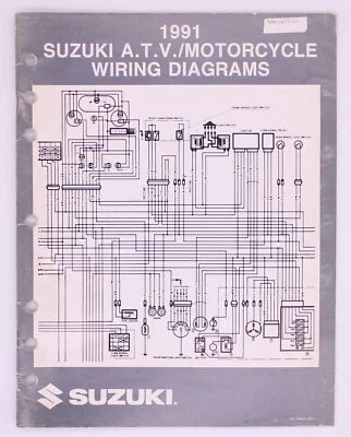 Suzuki 1991 ATV & Motorcycle Wiring Diagram Manual Part Number - 99923-13911 - Image 1 of 2