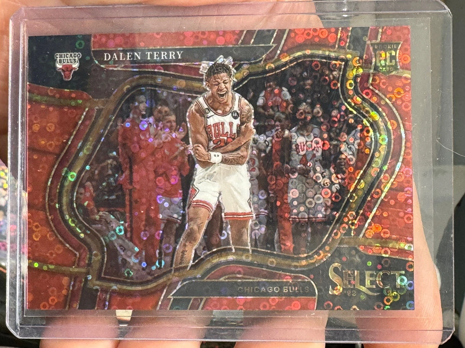 2022-23 PANINI SELECT DALEN TERRY ROOKIE RC RED DISCO PRIZM COURTSIDE SP /49