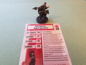Miniaturas de Star Wars personalizadas con tarjeta Kyle Katarn, Rebel Operative - Imagen 1 de 1