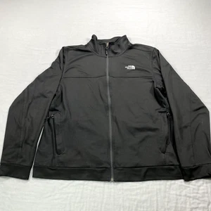 North Face Jacket Mens Large Black Full Zip Sweatshirt Outdoor Track Adult - Picture 1 of 11