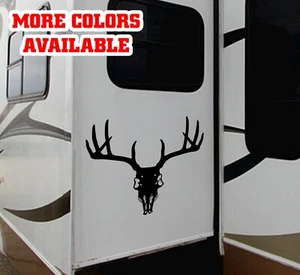 RV slide out graphics decals vinyl large sticker kit Deer Skull sticker buck - Picture 1 of 3