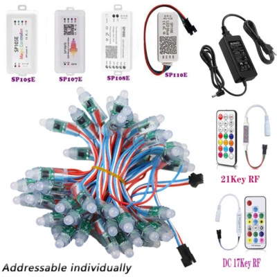 WS2811 5V Full Color Pixel LED Module Light IP68 Digital Lights Controller Power - Image 1 of 4