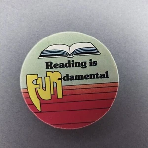 Reading If Fundamental Retro Vintage 2 1/4" Pinback Button - Picture 1 of 2