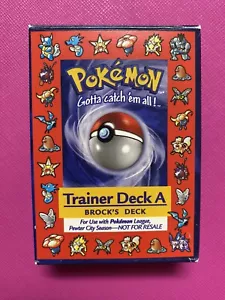 1999 Pokemon Trainer Deck A Box Brock’s Deck OPENED NO CARDS - Picture 1 of 7