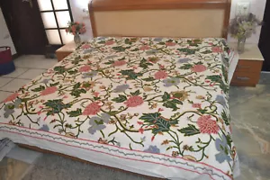 MANTAS DE CAMA BORDADAS A MANO MAHARAJA ROYAL GRAND COLCH ALGODÓN COLCHA COLCHA - Imagen 1 de 7