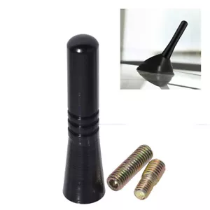 Antenna antenna radio AM/FM auto corta alluminio vite fibra di carbonio universale nera - Foto 1 di 7