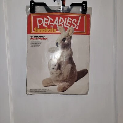 Pet-Ables By Simplicity 18" KANGAROO Stuffed Animal Kit #2540 Sealed NOS Vintage - Image 1 of 3