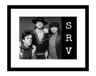 Stevie Ray Vaughan & Double Trouble 8x10 photo print SRV initials blues guitar - Image 1 of 2