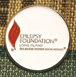 Limited Edition_ EPILEPSY FOUNDATION LONG ISLAND 1" Gold Plated Golf Ball Marker - Picture 1 of 1