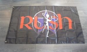 Rush Banner Flag 3x5 Starman Logo Rock Band Fan Decor Man Cave CD Record - Picture 1 of 4