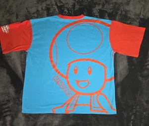 Universal Studios Japan - Super Mario Nintendo World M Tshirt - KINOPIO Toad AOP - Picture 1 of 9