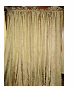 CROSCILL PARFAIT BRONZE PEARL ESSENCE CRINKLED (2) PANELS 42 x 88 - Picture 1 of 4