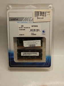 Notebook Crucial Kit Memory RAM 4GB & SAMSUNG 2x 2GB~DDR3 1333MHz - Picture 1 of 4