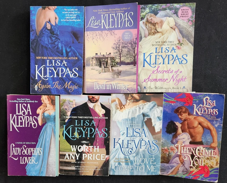 Лиза Клейпас ~ Лот 7 PB ~ Wallflowers 0-2 ~ Bow Street 2-3 ~ игроки 1 ~ дьявол зимой + - Изображение 1 из 1