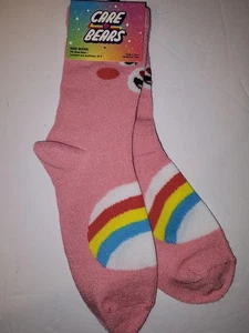 New Kids Care Bears Crew Socks Size 10-4 - Picture 1 of 4