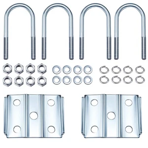2 3/8 Inch Trailer Axle U Bolt Kit for 3500lbs 2-3/8" Round Axle 1-3/4" Leaf ... - Picture 1 of 6